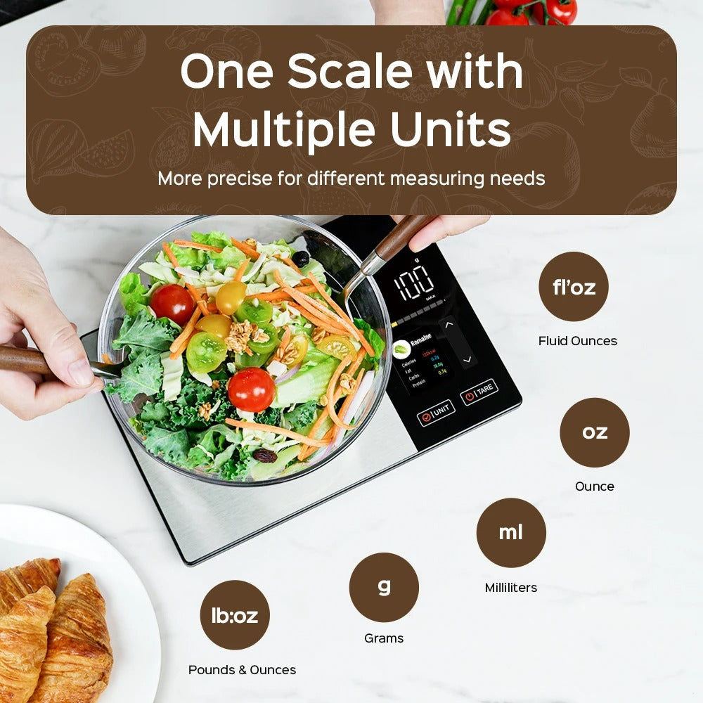 Luensis Smart Nutrition Scale- Bluetooth Calorie& Macro Tracker