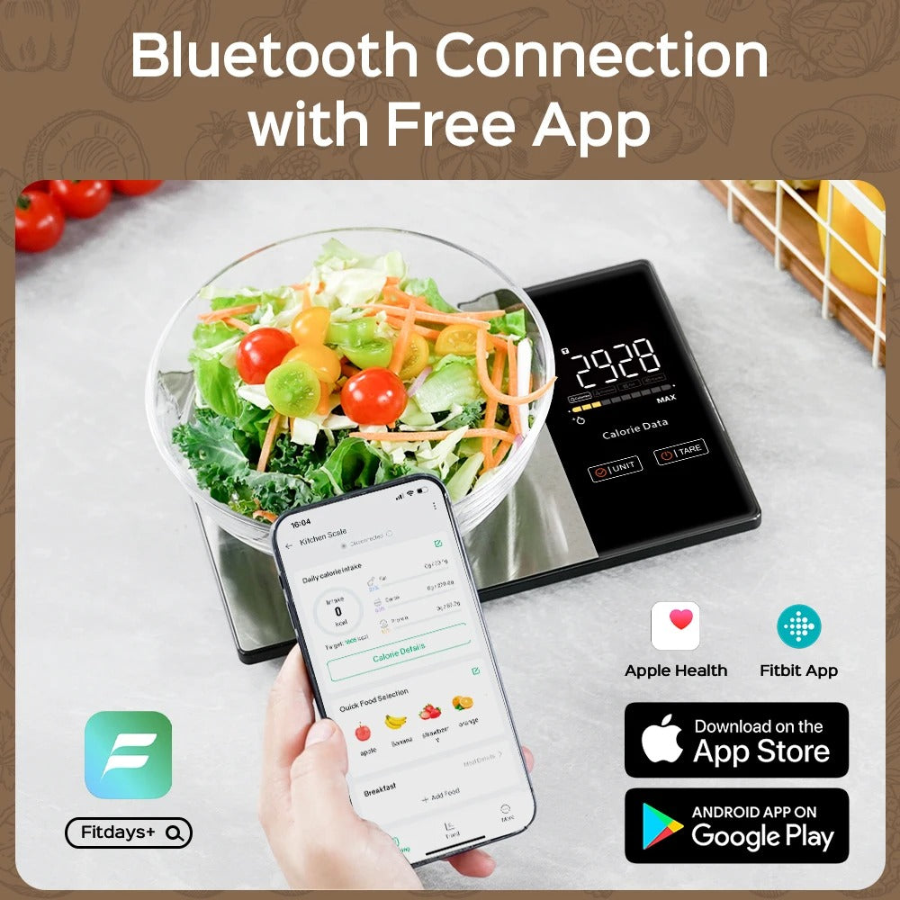Luensis Smart Nutrition Scale- Bluetooth Calorie& Macro Tracker